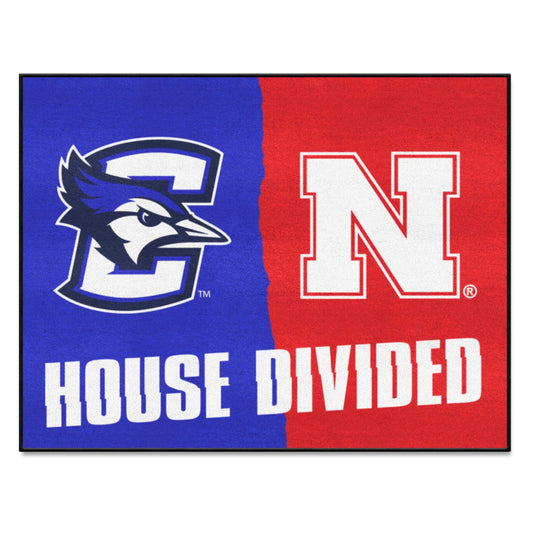 Creighton / Nebraska House Divided Rug 33.75"x42.5"