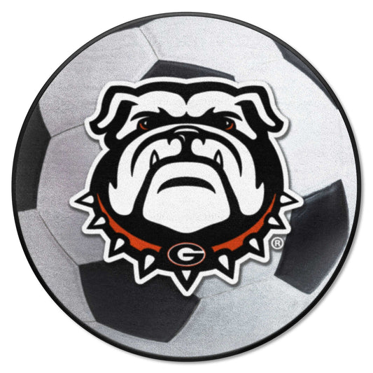 Georgia Black New Bulldog Soccer Ball Mat 27" diameter