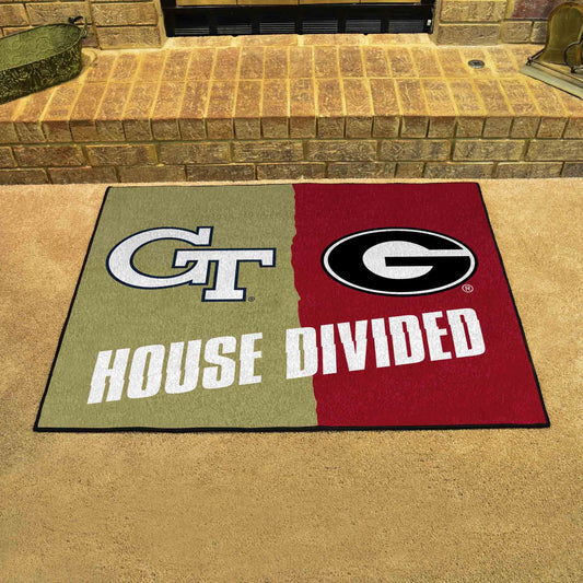 Georgia Tech - Georgia House Divided Rug 33.75"x42.5"