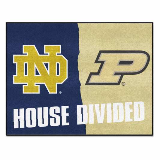 Notre Dame - Purdue House Divided Rug 33.75"x42.5"