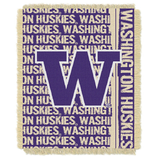 Washington OFFICIAL Collegiate "Double Play" Woven Jacquard Throw