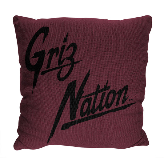 Montana OFFICIAL NCAA "Invert" Woven Pillow; 20" x 20"