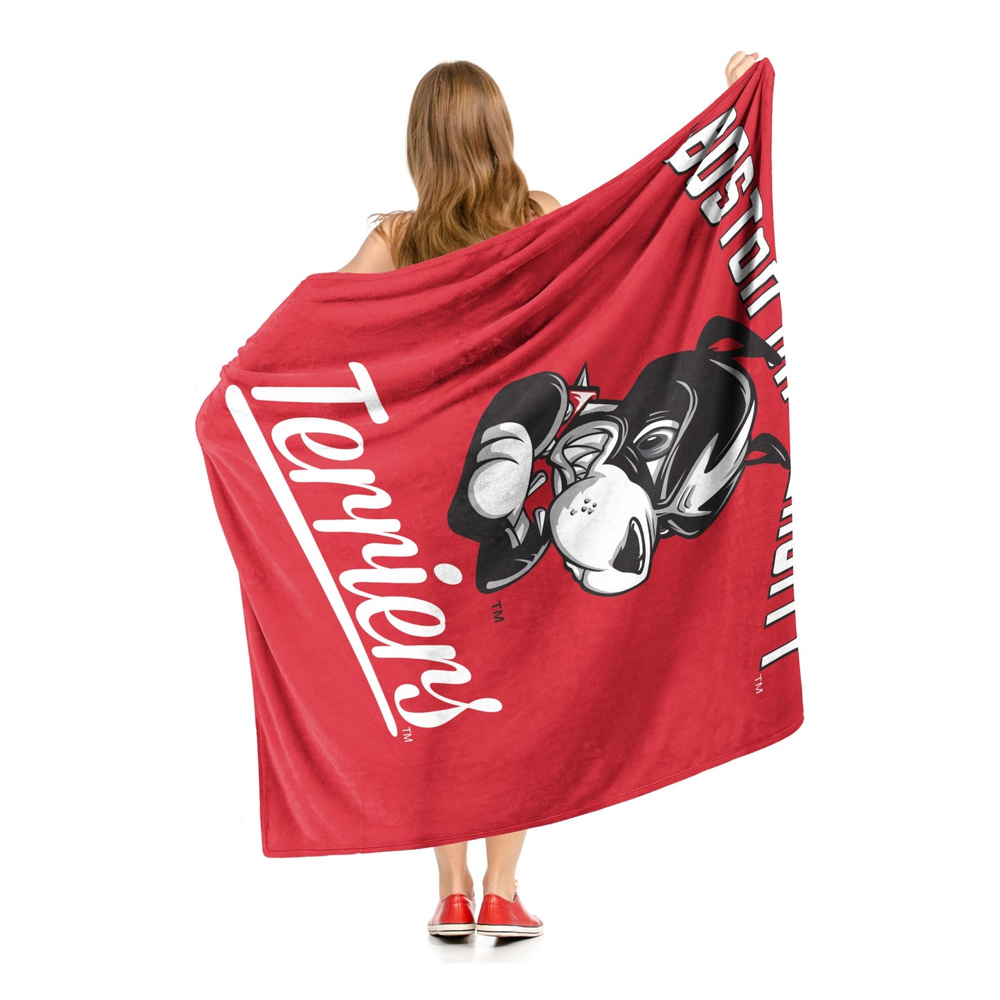 Boston University OFFICIAL NCAA "Alumni" Silk Touch Throw Blanket; 50" x 60"
