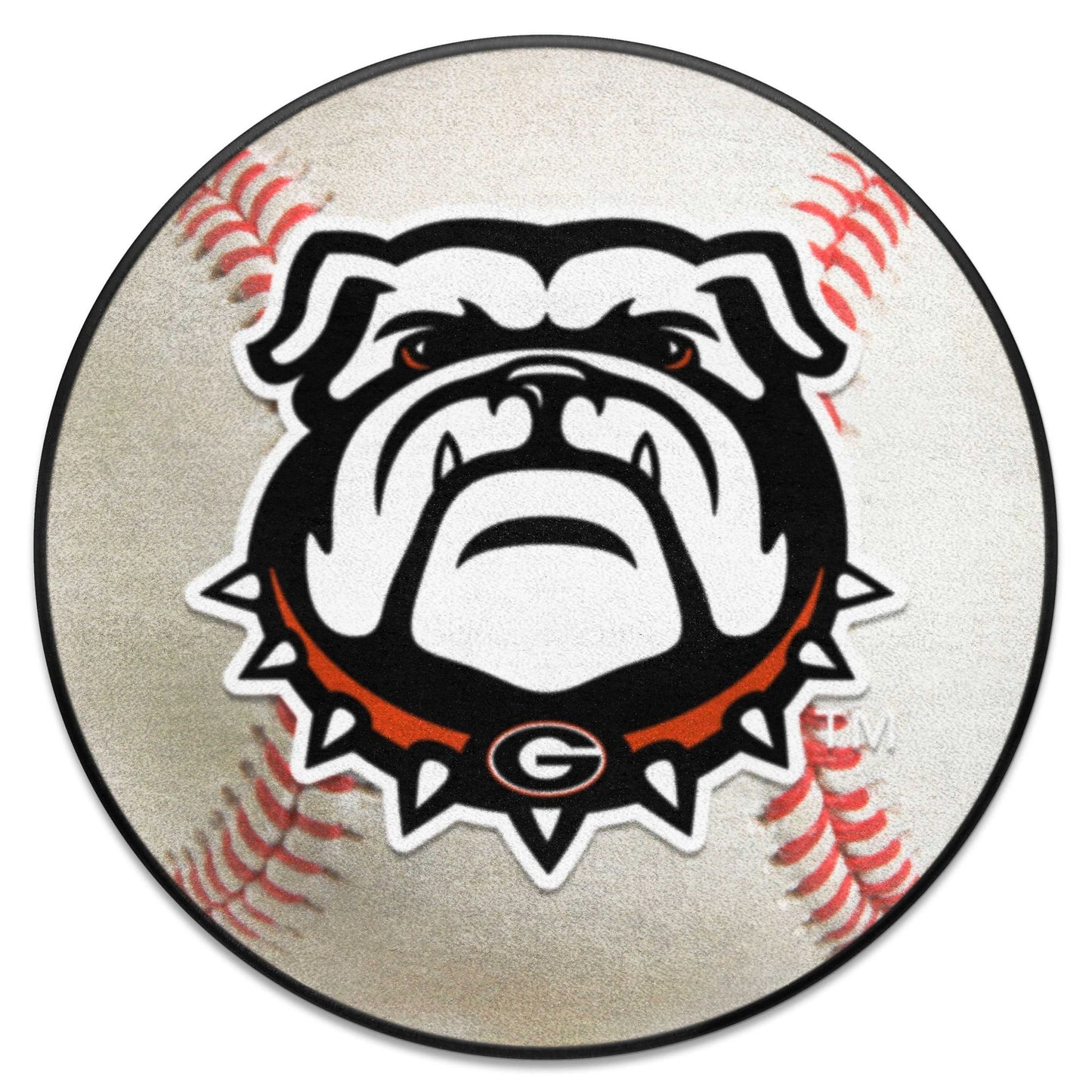 Georgia Black New Bulldog Baseball Mat 27" diameter