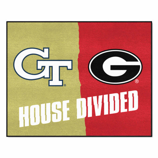 Georgia Tech - Georgia House Divided Rug 33.75"x42.5"