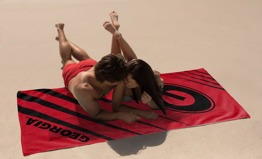 Georgia OFFICIAL NCAA "Upward" Jacquard Beach Towel; 36" x 72"