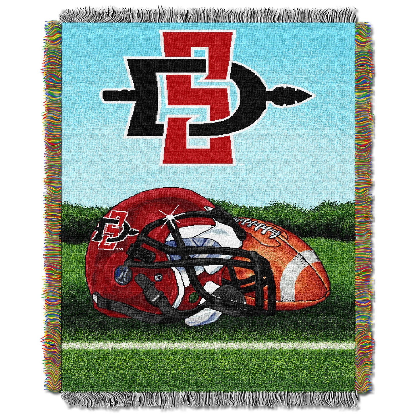 San Diego State OFFICIAL Collegiate "Home Field Advantage" Woven Tapestry Throw